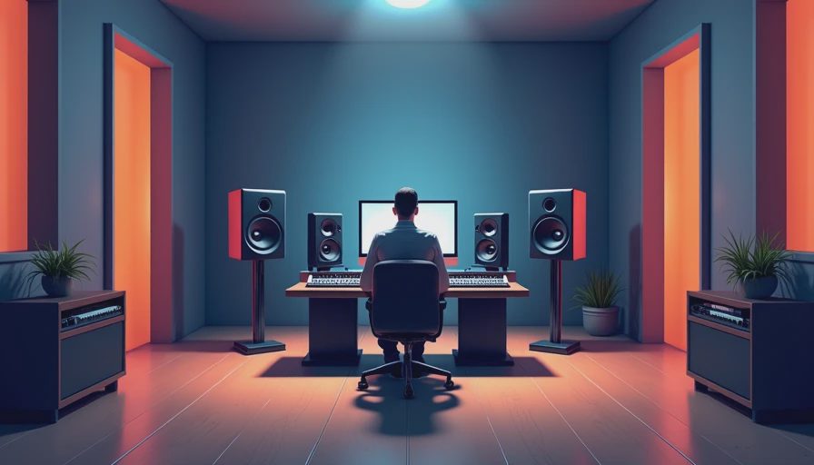Illustration for studio monitors
