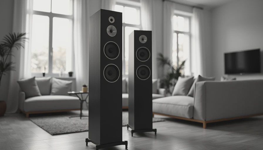 Visual context for floor standing speakers