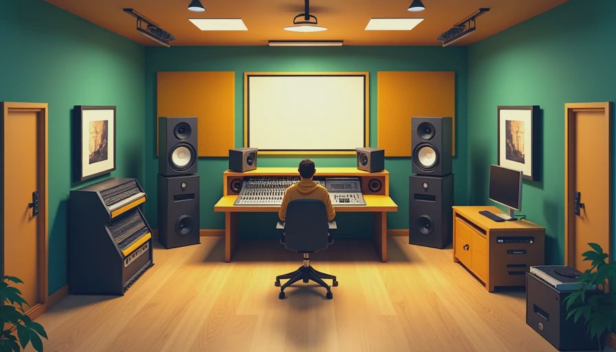 Illustration for studio speakers